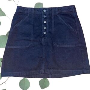 Hollister ultra high-rise black denim skirt